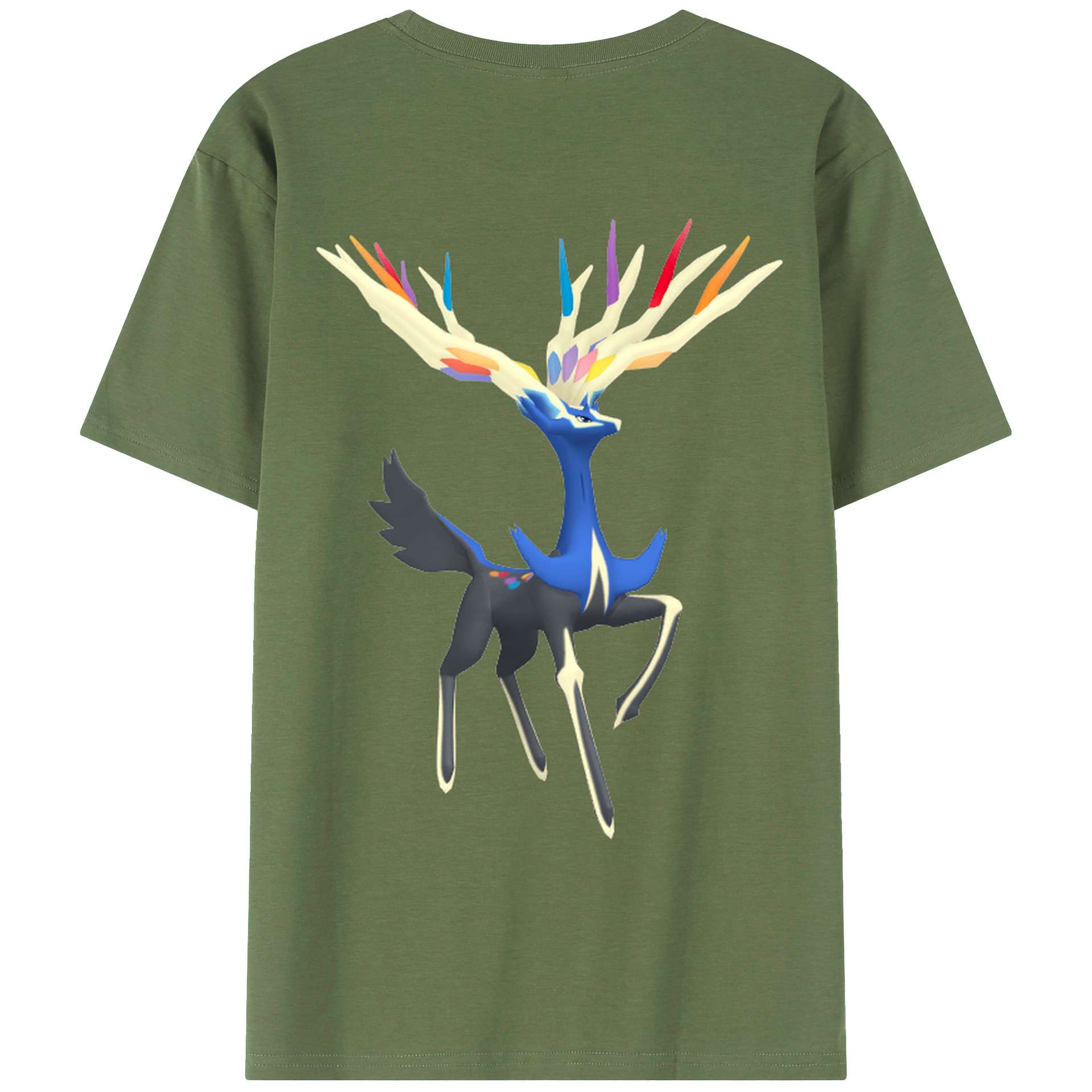 （画像用） ポケットモンスター Pokémon 綿100％ メンズ半袖Tシャツ（バックプリント） 通気性